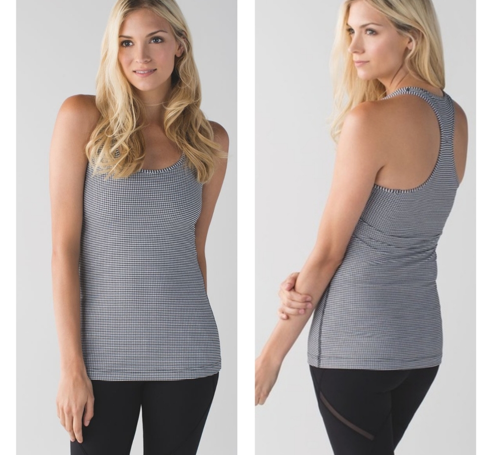 Lululemon Athletica Checkered Gingham Pattern Tank Top